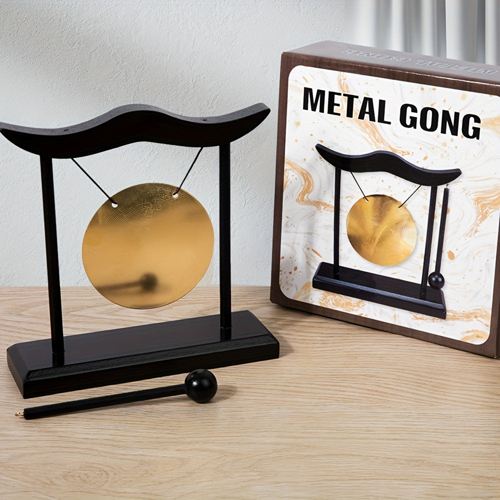 Gongo Decorativo Vintage com Base