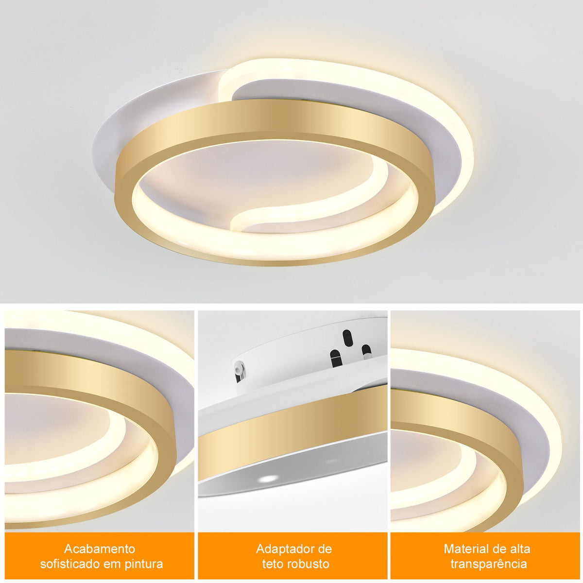Luminária de Teto Moderna Ajustável 23W - Bivolt