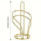 Porta-Toalhas de Papel Dourado com Base Pesada