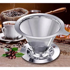 Filtro de Café Inox Reutilizável para Cone Padrão