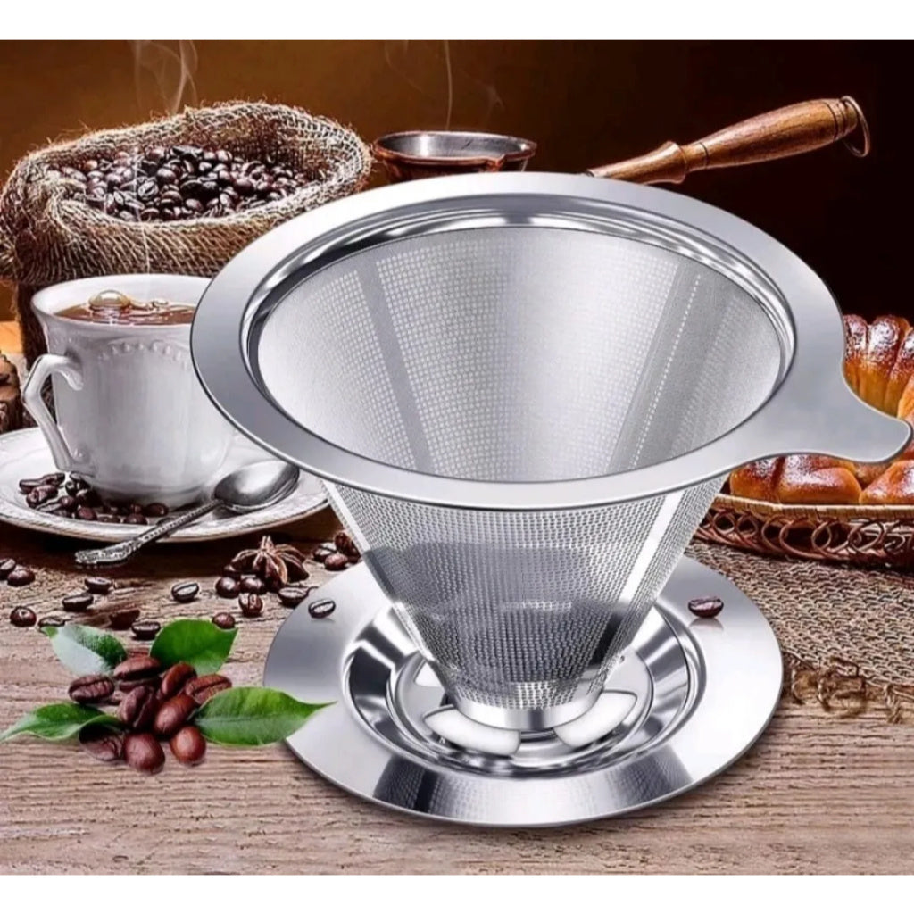 Filtro de Café Inox Reutilizável para Cone Padrão