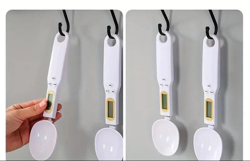 Balança Digital de Cozinha com Colher Medidora LCD