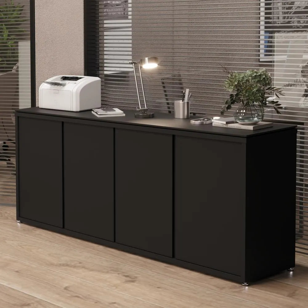 Buffet Aparador Com 4 Portas Para Escritório 180cm Tundra