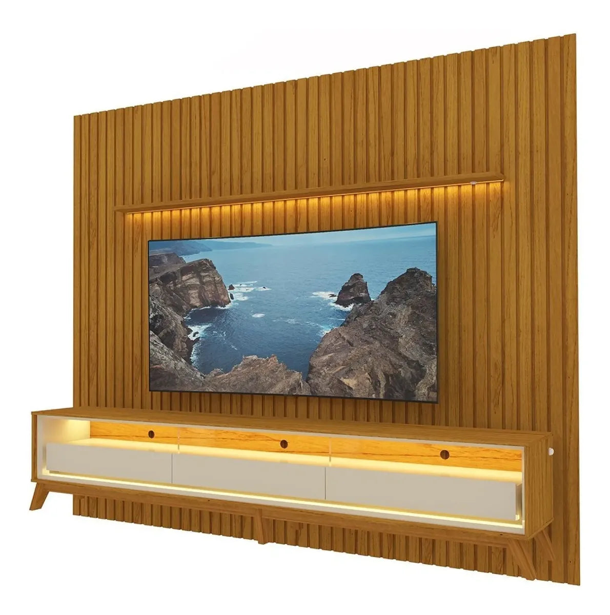 Rack Com Painel Para Tv Até 85 Polegadas Led 3 De