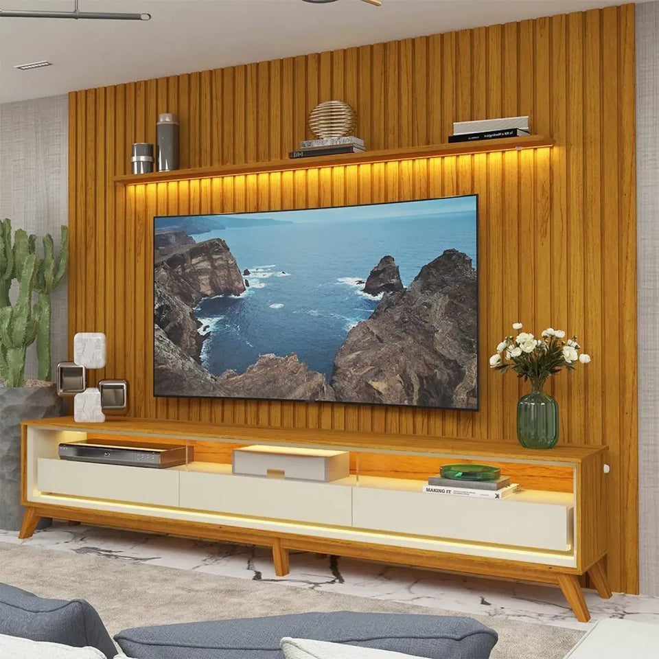 Rack Com Painel Para Tv Até 85 Polegadas Led 3 De