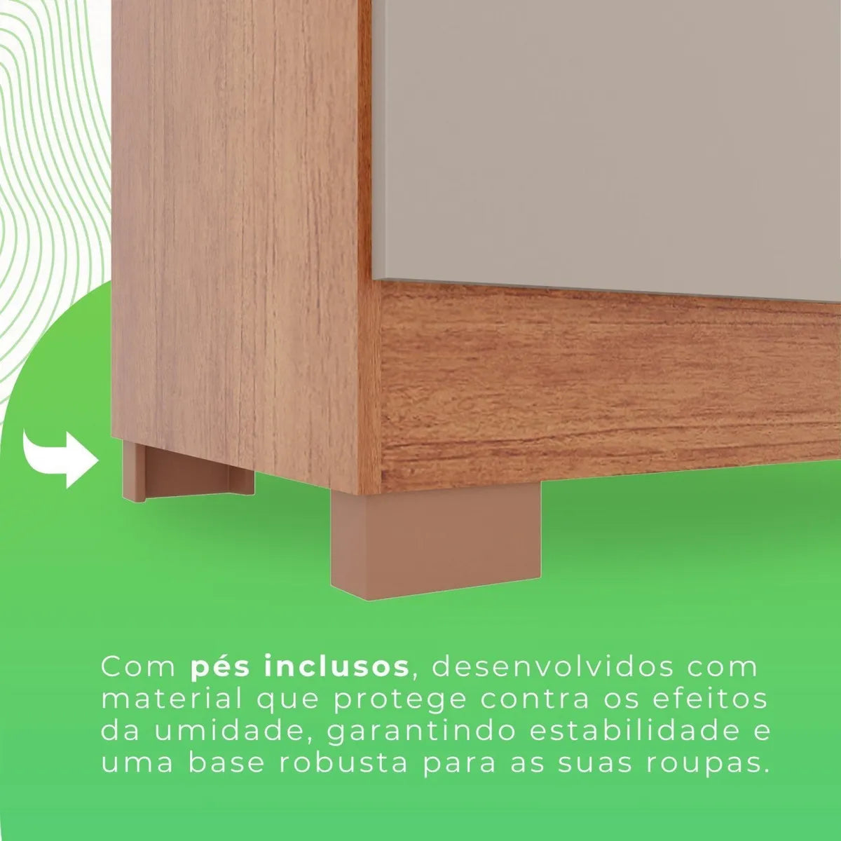 Guarda-roupa Casal 6 Portas 2 Gavetas França Espresso Móveis cor cinamomo off-white