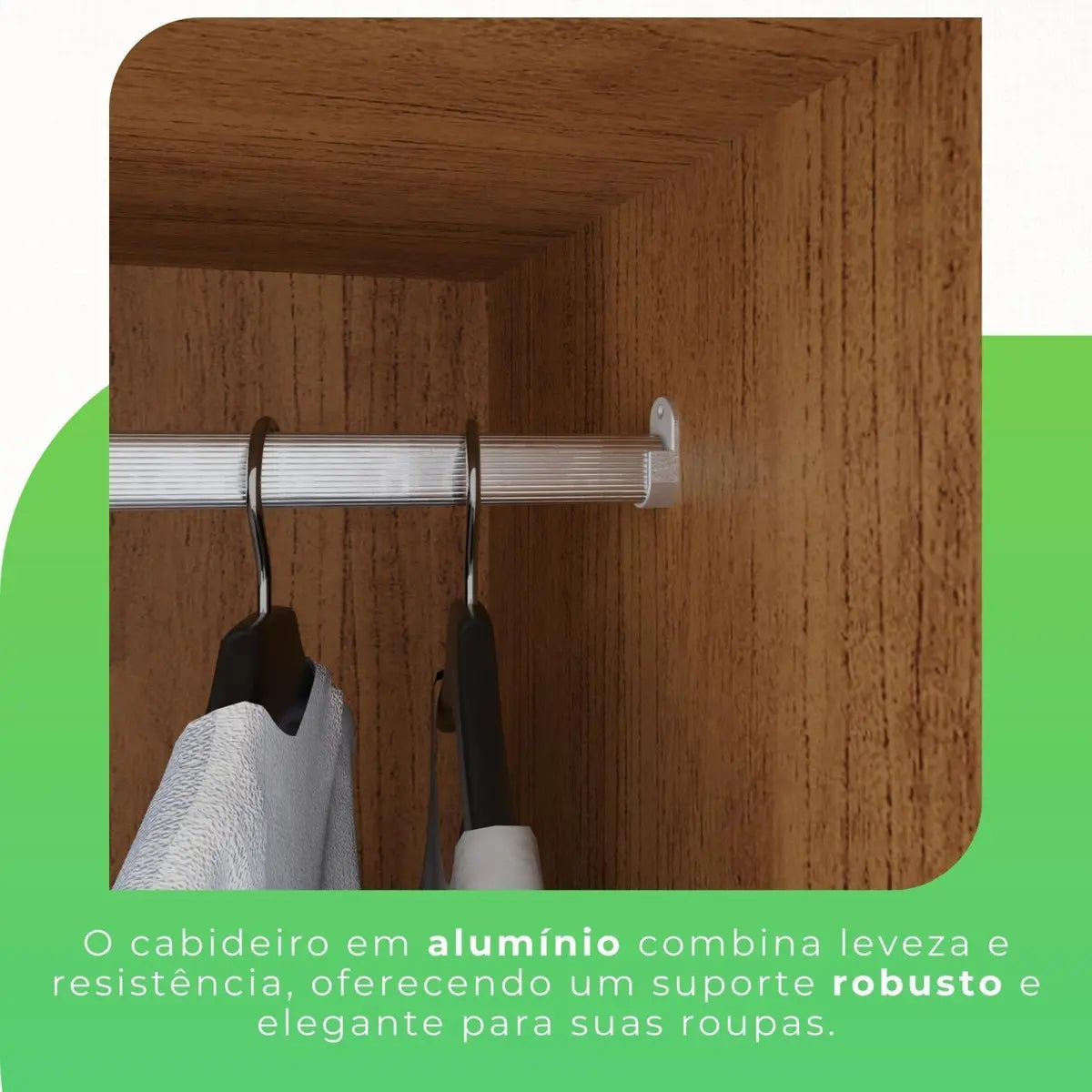 Guarda-roupa Casal 6 Portas 2 Gavetas França Espresso Móveis cor cinamomo off-white