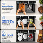 Cuba Gourmet de Aço Inox 304 com Torneira LED Digital e Acessórios Bokoptyr