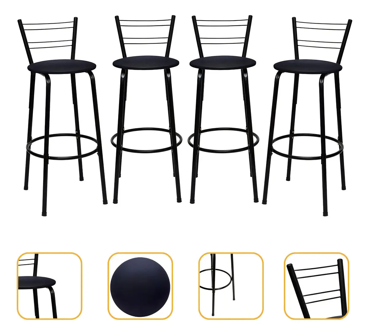 Kit 4 Banquetas Itagold Florida 90cm