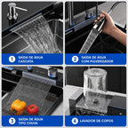 Cuba Gourmet de Aço Inox 304 com Torneira LED Digital e Acessórios Bokoptyr