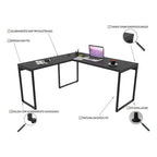 Mesa de Escritório em L Estilo Industrial 1,50mX1,50m Kuadra