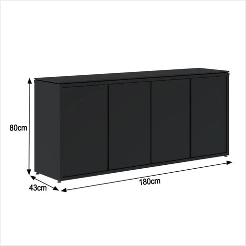 Buffet Aparador Com 4 Portas Para Escritório 180cm Tundra