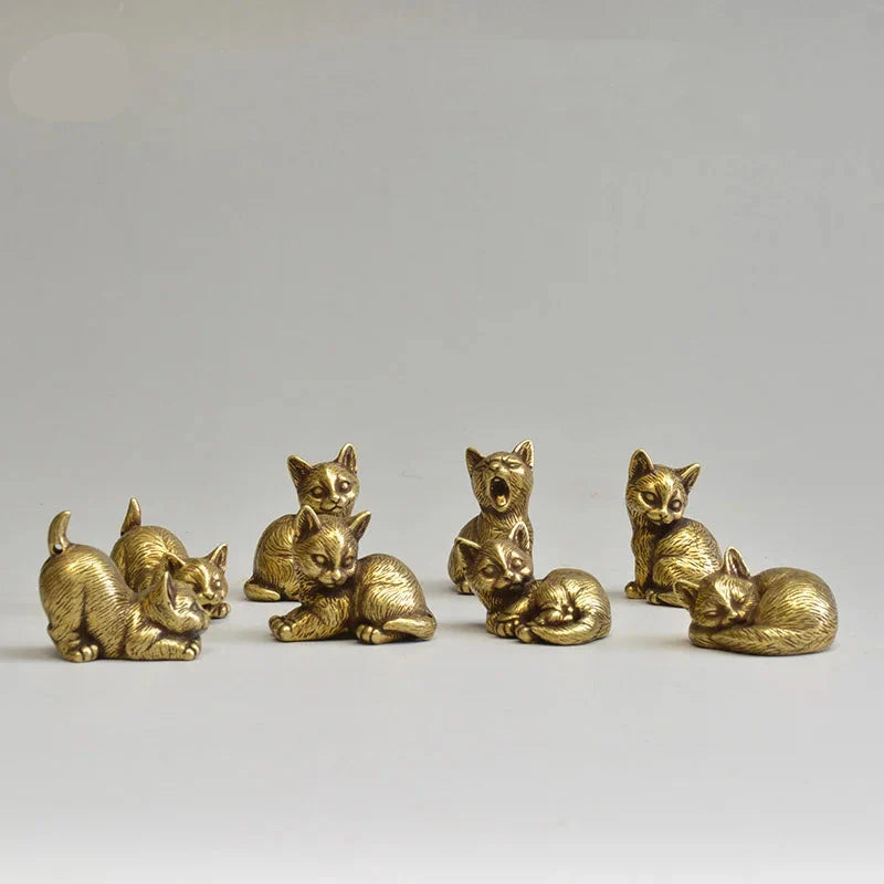 Estatuetas de Gatos em Bronze