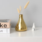 Vaso de Cerâmica Luxo Dourado para Decoração