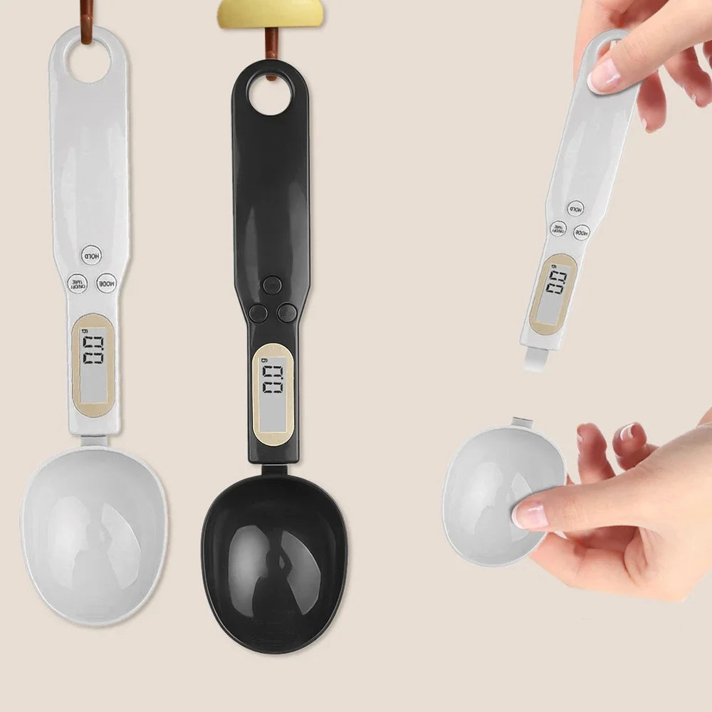 Balança Digital de Cozinha com Colher Medidora LCD