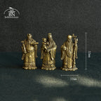 Miniatura Três Deuses Chineses em Cobre