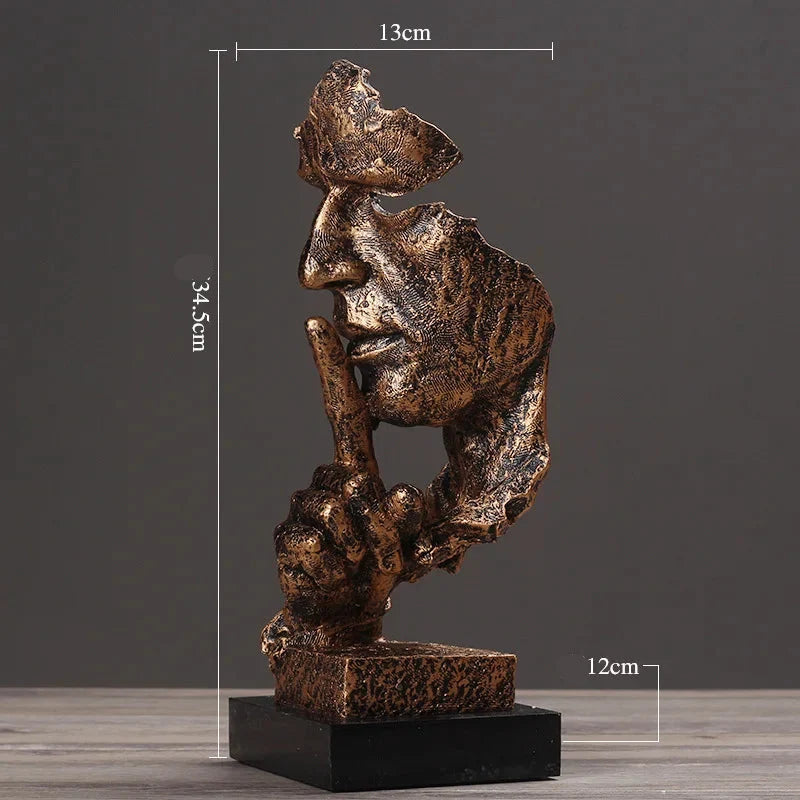 Escultura Silêncio em Resina