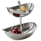 Fruteira Oval Elegante de Aço Inoxidável Aihem