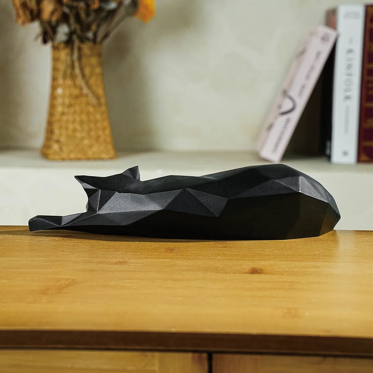 Escultura Gato Geométrico em Resina