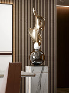 Escultura Geométrica de Luxo para Decoração Moderna