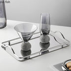 Bandeja Organizadora Moderna em Aço Inox