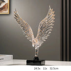 Escultura Asa de Anjo Dourada em Resina