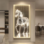 Quadro Iluminado Cavalo com LED