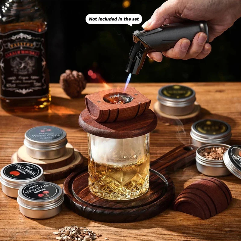 Kit Infusor de Fumaça para Uísque e Coquetéis