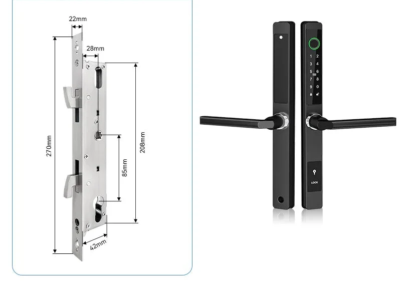 Fechadura Biométrica TTLock para Portas de Vidro