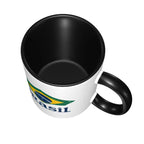 Caneca de Cerâmica com Bandeira do Brasil