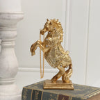 Estátua de Cavalo Majestic Golden