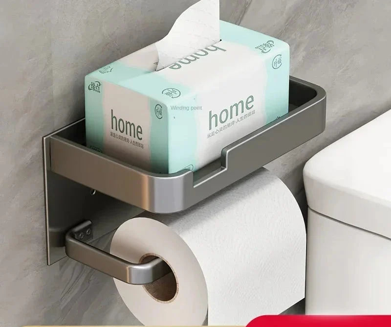 Suporte de Papel Higiênico Luxo com Prateleira