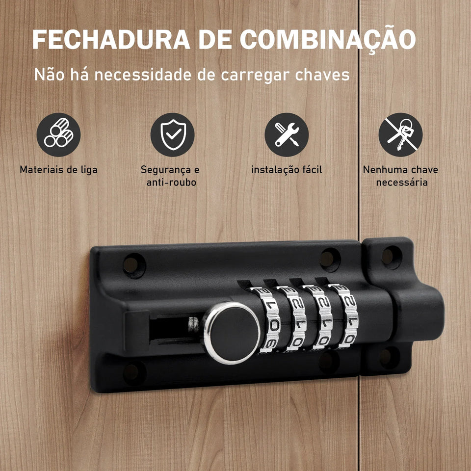 Fechadura de Combinação Antirroubo para Portas e Janelas