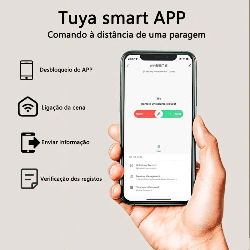 Fechadura Inteligente Biométrica Tuya WiFi