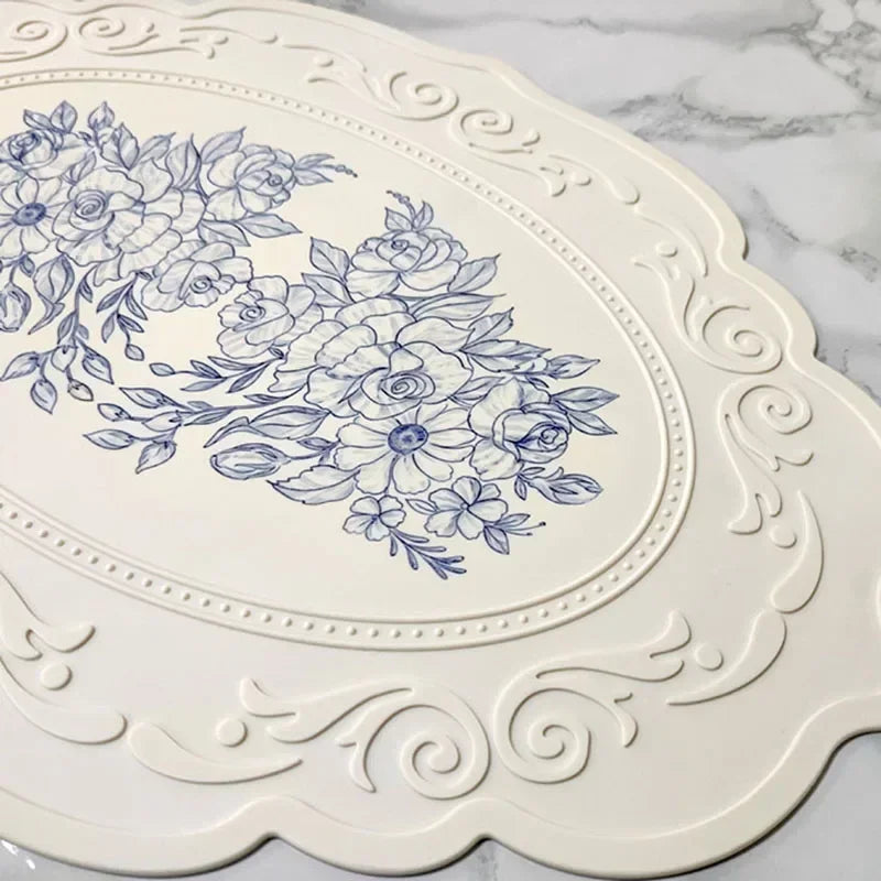 Jogo Americano Floral de Silicone para Mesa