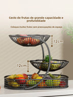 Fruteira de Metal Elegante e Multifuncional