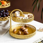 Fruteira Nórdica Elegante de Camada Dupla para Doces e Frutas
