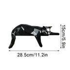 Escultura Gato Geométrico em Resina