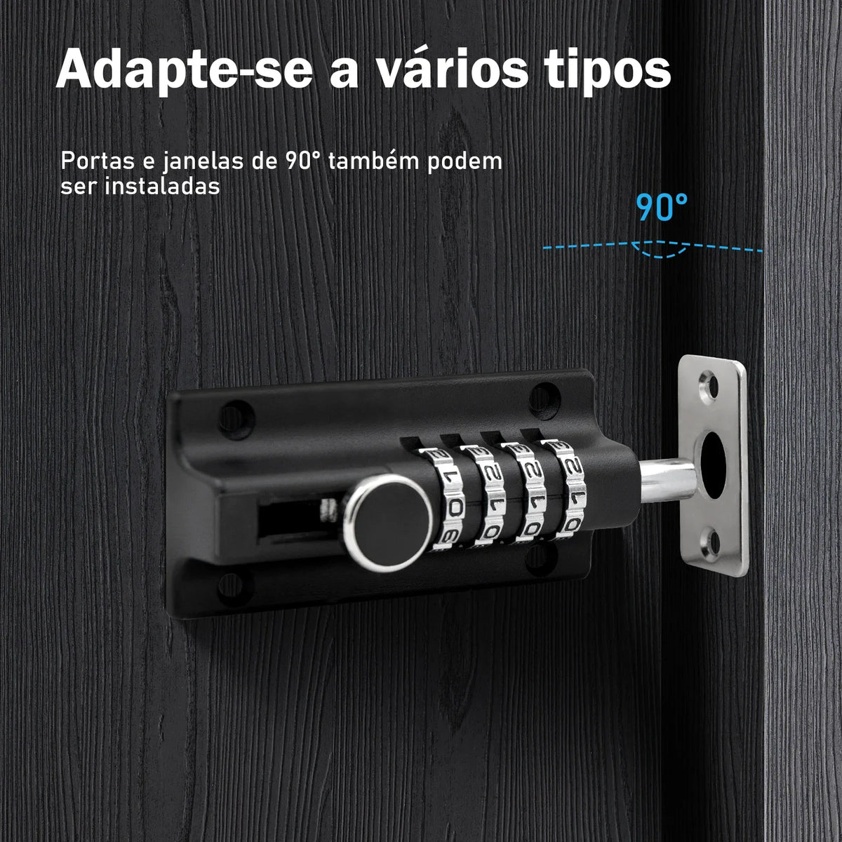 Fechadura de Combinação Antirroubo para Portas e Janelas
