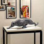 Escultura Leopardo em Resina