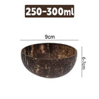 Tigelas de Coco Natural Reutilizáveis com Colher