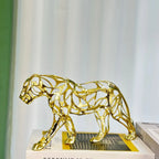 Escultura Leopardo em Metal