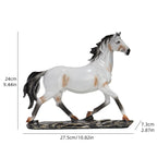 Escultura de Cavalo de Resina Vintage Estilo Chinês