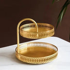 Fruteira Nórdica Elegante de Camada Dupla para Doces e Frutas