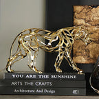 Escultura Leopardo em Metal