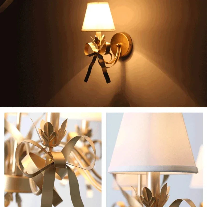 Luminária de Parede Bowknot Luxo Moderno