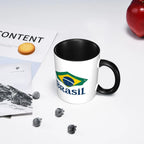 Caneca de Cerâmica com Bandeira do Brasil