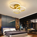 Lustre de LED Moderno Dourado para Ambientes Elegantes