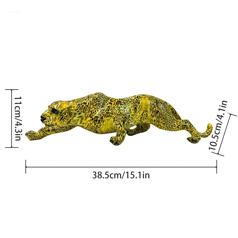 Escultura Leopardo em Resina