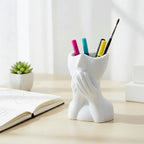 Organizador com Design Abstrato para Maquiagem e Canetas